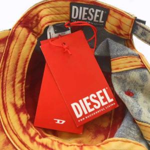 DIESEL C-Seymon デニムキャップ 帽子 野球帽 ダメージ加工 2 ネイビー /YO35 SH