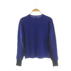 PS Paul Smith ウール ニット セーター 長袖 クルーネック M ブルー /MY OS