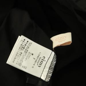 eimy istoire 24SS ショルダーパフコンパクトシャツ ブラウス フレンチスリーブ ギャザー F ブラック /MY OS