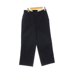 おこめチノのシャルロット パンツ M ネイビー 無地 クロップド丈 ワイドシルエット /OK OS OS