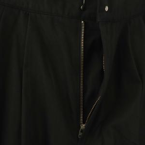 MHL. SOFT DENSE COTTON パンツ S ブラック 長ズボン ワイドシルエット ハイウエスト /OK