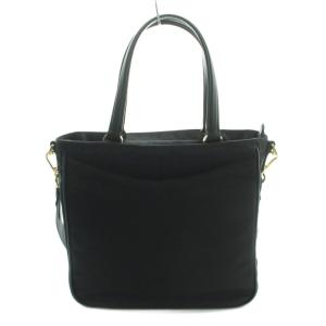 PRADA 2WAY ハンドバッグ ナイロン ブラック ゴールドカラー