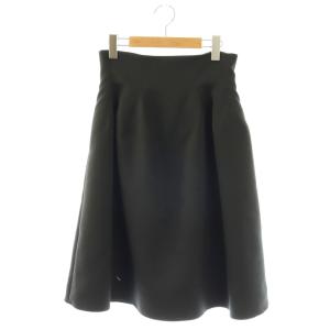High-Hip Skirt フレアスカート ひざ丈 40 ブラック 06586 /DF OS