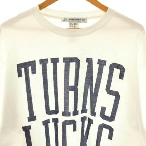 JOURNAL STANDARD LUXE 24SS プリントリメイクリブ Tシャツ M ホワイト 長袖 ラウンドネック /OK OS