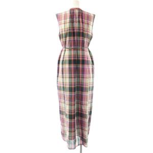NE QUITTEZ PAS! Madrascheck Embroidery Sleeveless Dress ワンピース