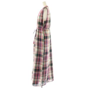 NE QUITTEZ PAS! Madrascheck Embroidery Sleeveless Dress ワンピース