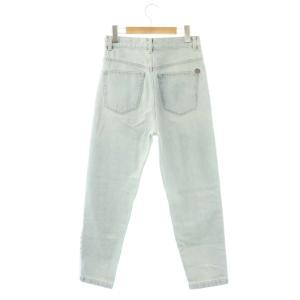 BORDERS at BALCONY 5POCKETS DENIMPANTS デニムパンツ ジーンズ ジッパーフライ テーパード 34 ライトブルー