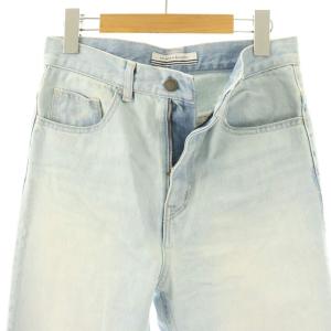 BORDERS at BALCONY 5POCKETS DENIMPANTS デニムパンツ ジーンズ ジッパーフライ テーパード 34 ライトブルー