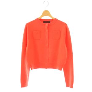 23AW コットンカシミヤクルーネックカーディガン ニット 長袖 XS レッドピンク /DO OS