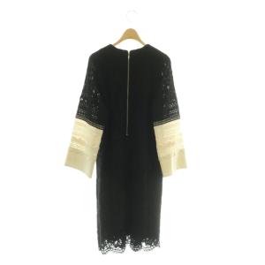 ADORE ワンピース 総レース バイカラー 36 黒 アイボリー 531-8240109 /MI OS