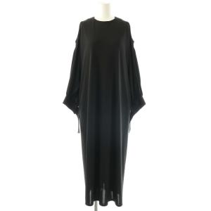 ドライタッチスムースワンピース ロング オープンショルダー 38 ブラック /DF OS