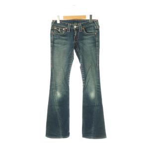 JOEY ダメージ加工 ローライズ フレア デニムパンツ ジーンズ 25 インディゴ /HS OS