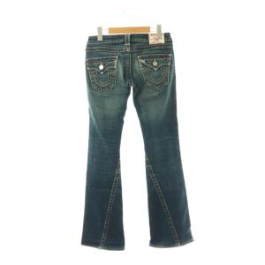 TRUE RELIGION JOEY ダメージ加工 ローライズ フレア デニムパンツ ジーンズ 25 インディゴ /HS OS