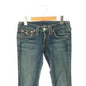 TRUE RELIGION JOEY ダメージ加工 ローライズ フレア デニムパンツ ジーンズ 25 インディゴ /HS OS