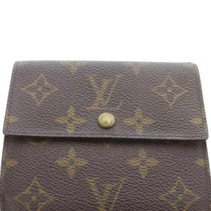 LOUIS VUITTON MALLETIER モノグラム Wホック財布 茶色 ブラウン /SR SH OH