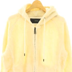 AKM ×1piu1uguale3 POODLE SWEAT PARKA パーカー ジップアップ L オフホワイト