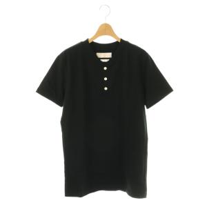 SEA ISLAND cotton ヘンリーネックTシャツ カットソー Vネック 4 黒 MRT091