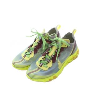 UNDERCOVER × Nike React Element 87スニーカー スニーカー 24.5cm 黄色 水色 黄緑 半透明アッパー