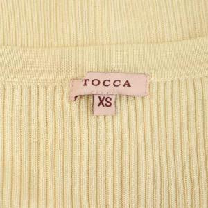 TOCCA フリルヘムVネックカーディガン リブニット XS アイボリー /MY OS