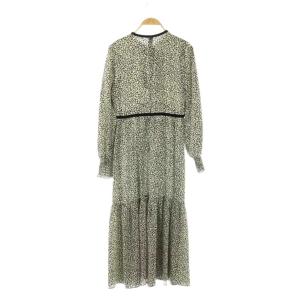 JILL STUART 24AW モノトーンフラワーワンピース 2 ブラック オフホワイト /ES OS