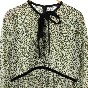JILL STUART 24AW モノトーンフラワーワンピース 2 ブラック オフホワイト /ES OS