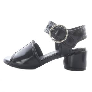 MM6 Maison Margiela パテント アンクルストラップサンダル ストラップ 37 黒 ブラック S59WP0068 /SR