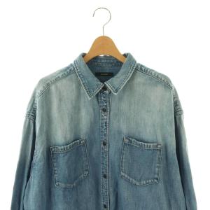 JOURNAL STANDARD ライトオンスデニムシャツ オーバーサイズ 前開き F ブルー /CX OS