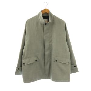 25SS CONFFECT TWギャバ スタンド ブルゾン ジャケット 上着 M グレー 無地 スタンドカラー
