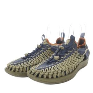KEEN ×Winiche & Coシューズ スリッポン US9 ネイビー ベージュ /YO10 AD