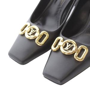 LOUIS VUITTON ロータリーラインパンプス 36.5 ブラック