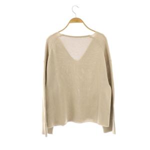 Deuxieme Classe 25SS Beauty Latest model ニット セーター 長袖 Vネック ベージュ /DO OS