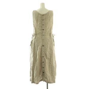 nest Robe ヘンプ ワンピース ノースリーブ F グレージュ /ES OS