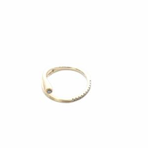 Hirotaka DROSERA ブラック&ホワイトダイヤモンド リング K10 0.09ct
