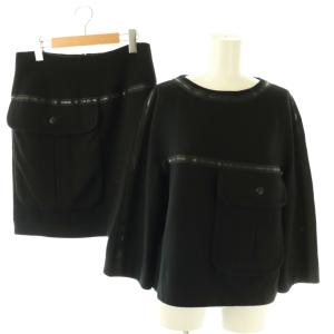 セットアップ カシミヤ混ウール ビックポケット CCボタント 38 ブラック