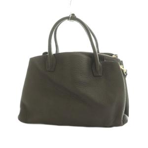 IACUCCI 2WAYバッグ トートバッグ ショルダーバッグ シボレザー 茶 /MI OS