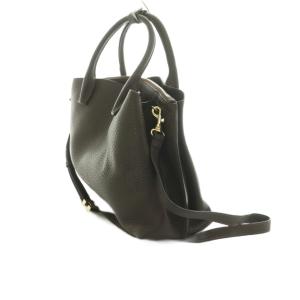 IACUCCI 2WAYバッグ トートバッグ ショルダーバッグ シボレザー 茶 /MI OS