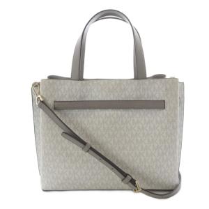 MICHAEL KORS MK柄 2way ショルダーバッグ ハンドバッグ 白 ホワイト グレー /SR