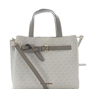 MICHAEL KORS MK柄 2way ショルダーバッグ ハンドバッグ 白 ホワイト グレー /SR