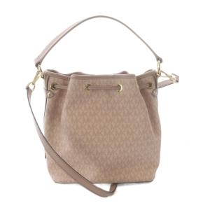 MICHAEL KORS MK柄 巾着型 2WAY ショルダーバッグ ハンドバッグ ピンク /SR