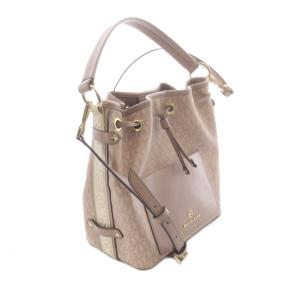 MICHAEL KORS MK柄 巾着型 2WAY ショルダーバッグ ハンドバッグ ピンク /SR