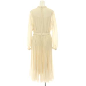 ANAYI エターナルライン 26SS シアードビープリーツボウ ワンピース 38 アイボリー