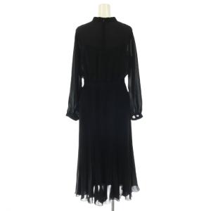 ANAYI エターナルライン 26SS シアードビープリーツボウ ワンピース ネイビー