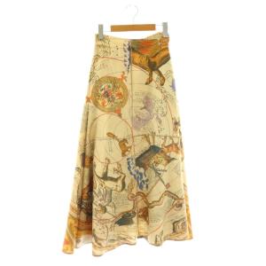 アメリ AMERI RILEY HOROSCOPE SKIRT フレアスカート ロング S クリーム色