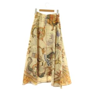 Ameri VINTAGE アメリ AMERI RILEY HOROSCOPE SKIRT フレアスカート ロング S クリーム色