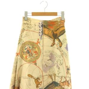 Ameri VINTAGE アメリ AMERI RILEY HOROSCOPE SKIRT フレアスカート ロング S クリーム色