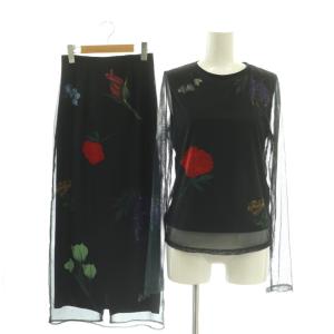 24AW AMANDA SHEER SET DRESS セット ブラウス ロングスカート 花柄 シアー