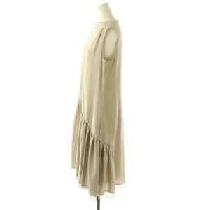 FOXEY NEW YORK 39751 SHALIMAR ワンピース ノースリーブ 38 グレージュ /ES OS
