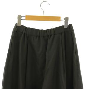 PLAIN PEOPLE 強撚ツイルタックワイドパンツ 3 チャコール /DF OS