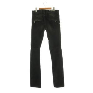 BALMAIN ジップ デニムパンツ ダメージ加工 29 ブラック