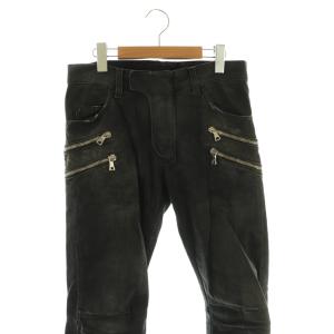 BALMAIN ジップ デニムパンツ ダメージ加工 29 ブラック